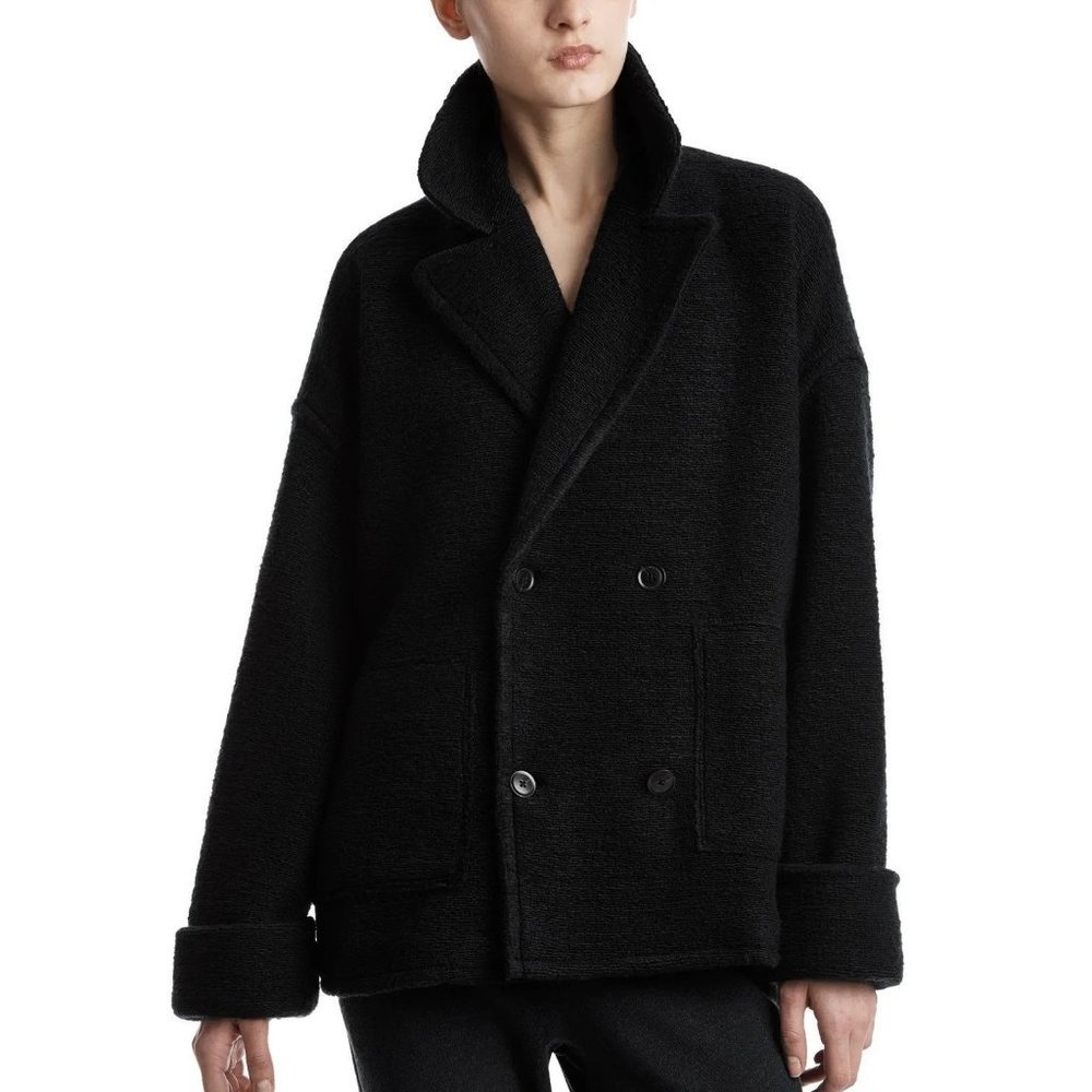 ATM Anthony Thomas Melillo Boucle Knit‎ Peacoat Black Size Small  NWT